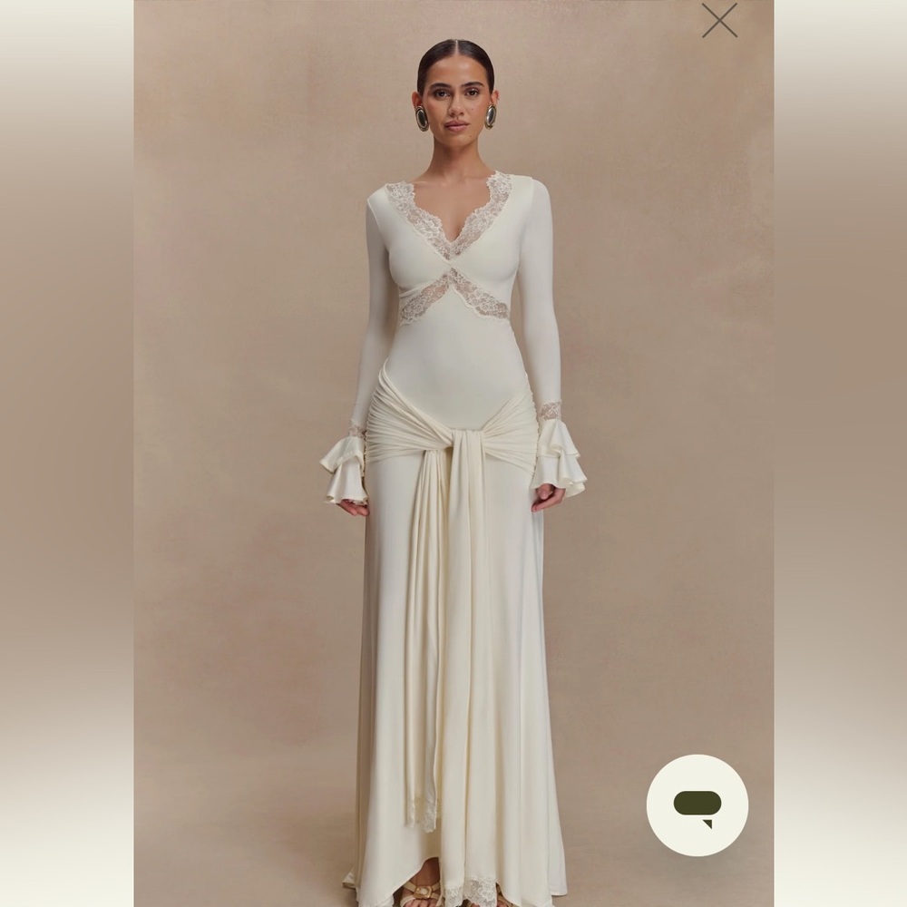 MESHKI Electra dress in ivory